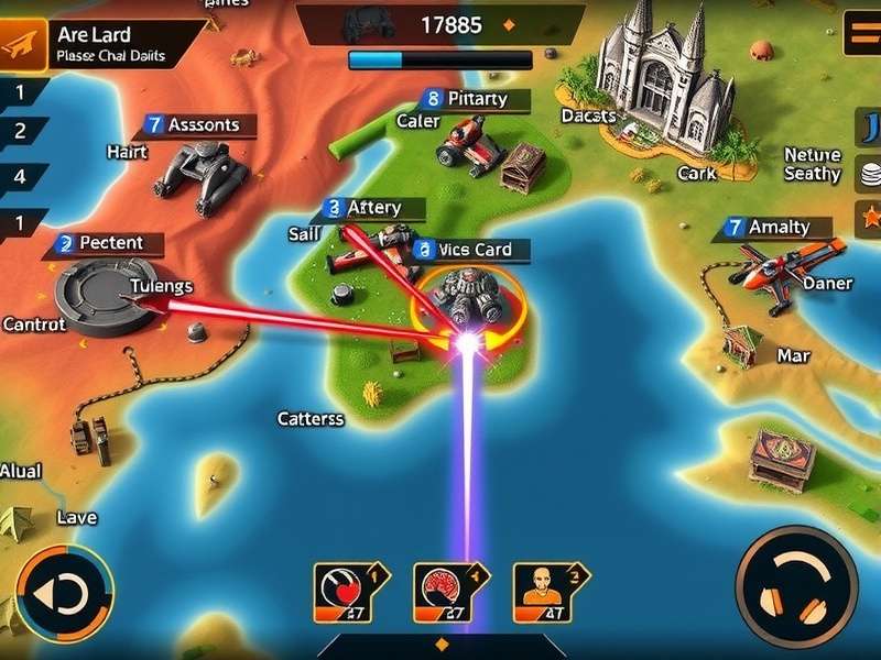 Assam Force Conqueror gameplay screenshot showing strategic map