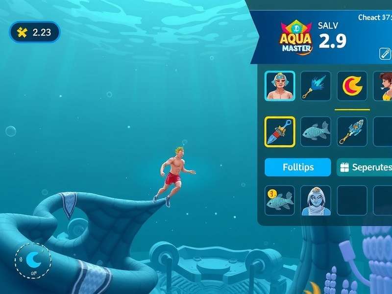 Aqua Fin Master Character Customization Aqua Fin Master character customization interface