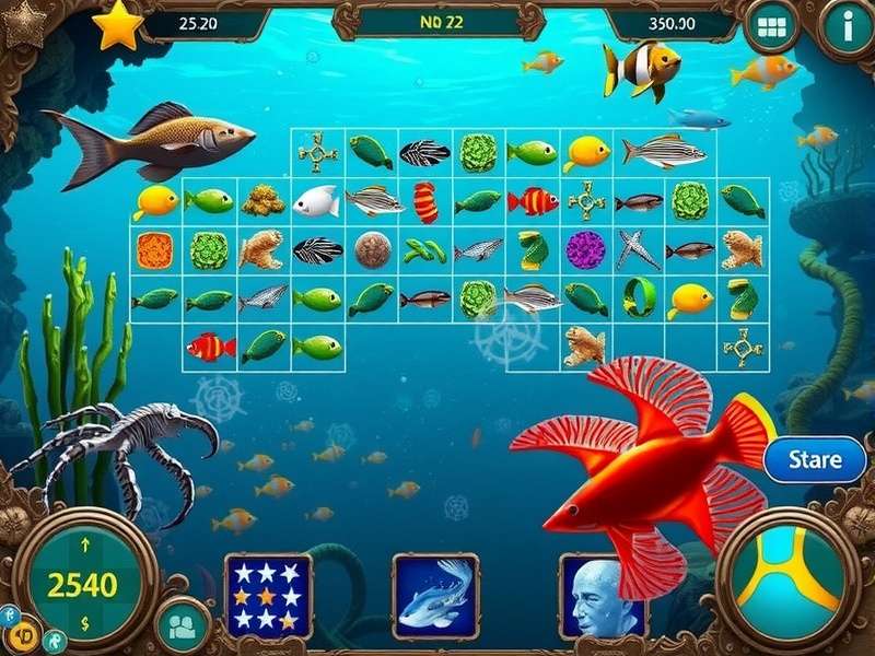 Marine Ecosystem Simulation in Marine Mysteries Unveiled Marine ecosystem in Marine Mysteries Unveiled showing diverse species