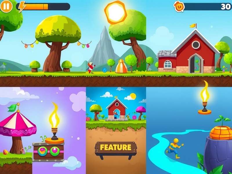 Energetic Holi Run Features Energetic Holi Run features showcase with multiple game elements