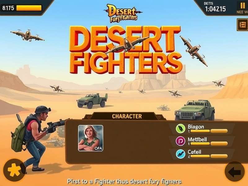 Character Selection in Desert Fury Fighters Desert Fury Fighters character selection screen