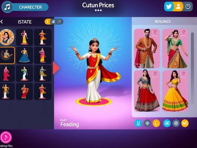 Enchanting Bollywood Night character customization interface