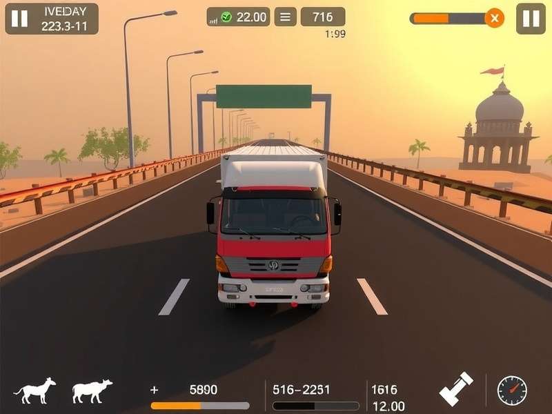 Cargo Dash Express Gameplay Cargo Dash Express gameplay screenshot showing truck on Indian highway