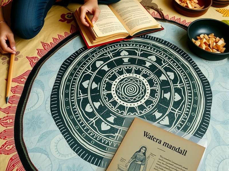 Traditional Varuna Water Mandala Design Traditional Varuna Water Mandala design with intricate patterns