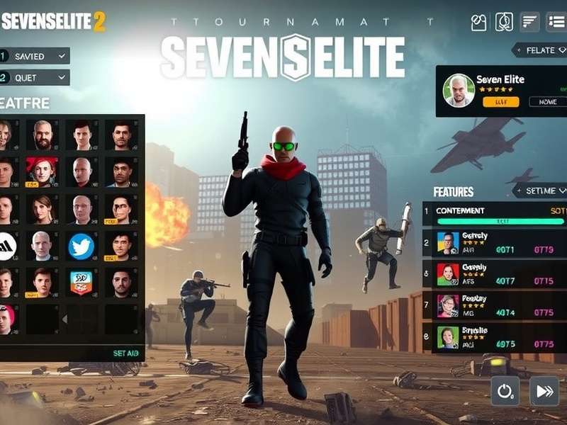 Sevens Elite Professional Tournament Sevens Elite tournament scene with professional players competing