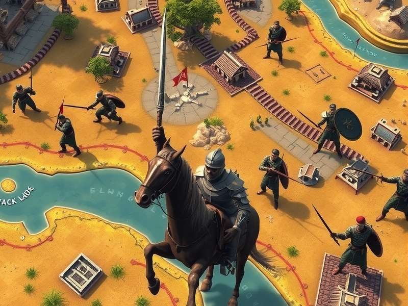 Golconda Powerful Soldiers Battle Mechanics Golconda Powerful Soldiers battle scene with historical soldiers