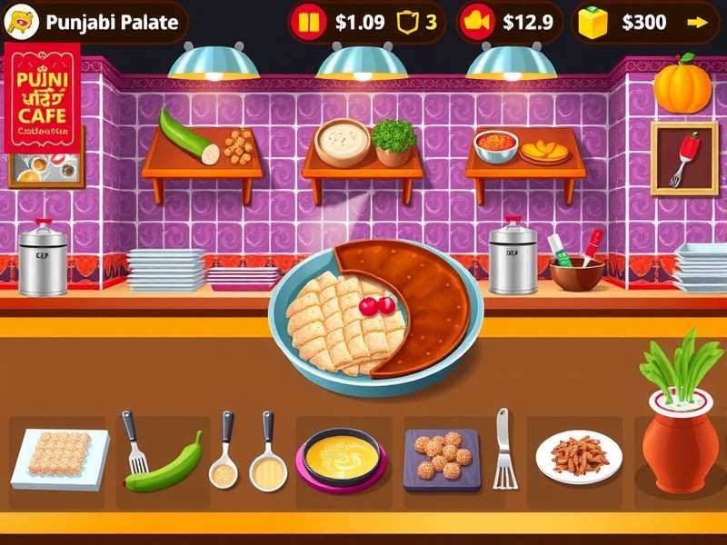 Punjabi Palate Cafe Game Interface