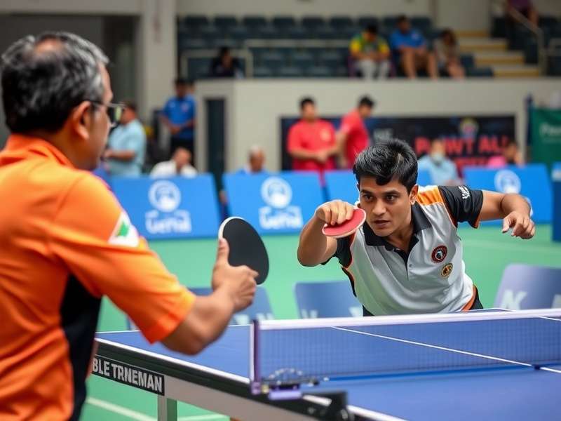 Technical analysis of Indian Table Tennis Legend's distinctive playing style Indian Table Tennis Legend demonstrating unique playing technique