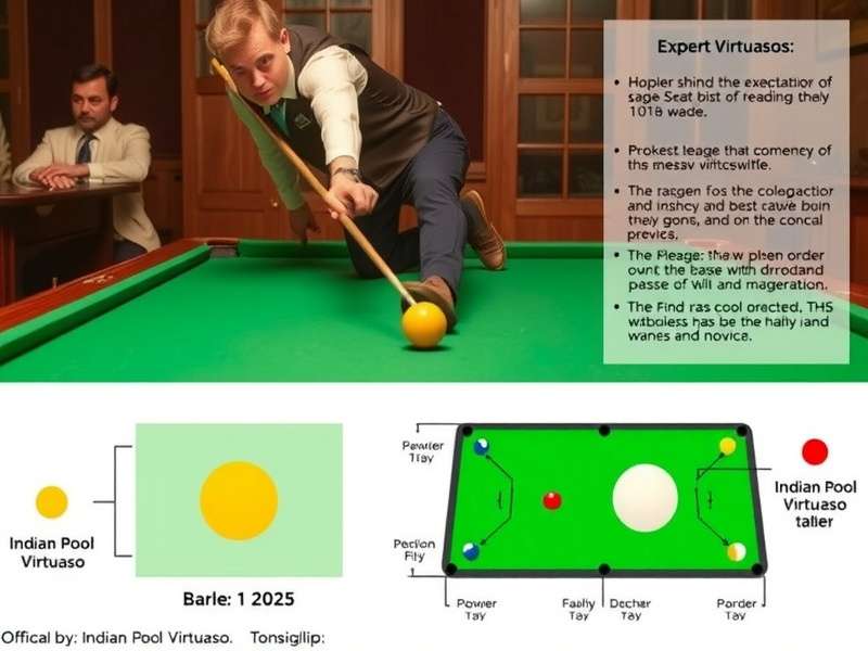 Official Indian Pool Virtuoso Table Setup Diagram showing official Indian Pool Virtuoso table layout and ball positions