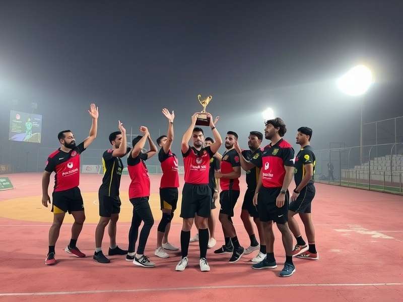 Punjab Panthers CPL Kabaddi Action Punjab Panthers CPL team in action during a kabaddi match