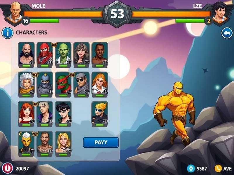 Turmeric Titan Mighty Brawl character selection screen