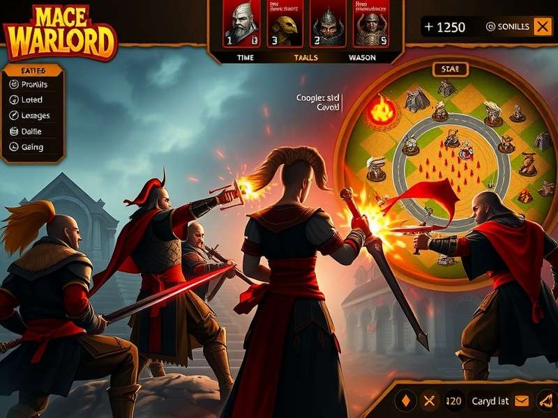 Mace Epic Warlord battle scene showing warriors in combat