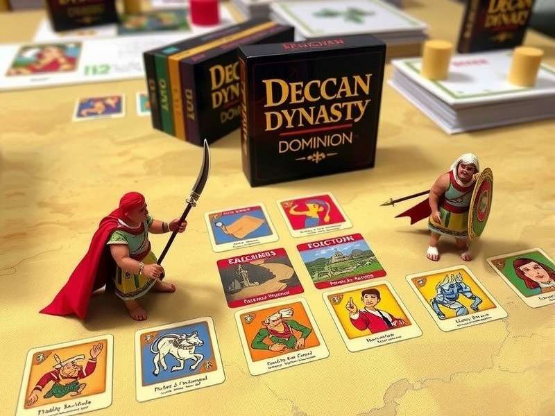 Deccan Dynasty Dominion Game Components Deccan Dynasty Dominion gameplay setup