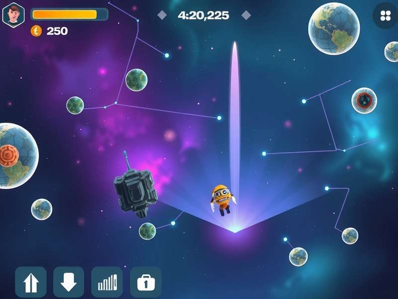 Galactic Explorer Run upgrade system interface