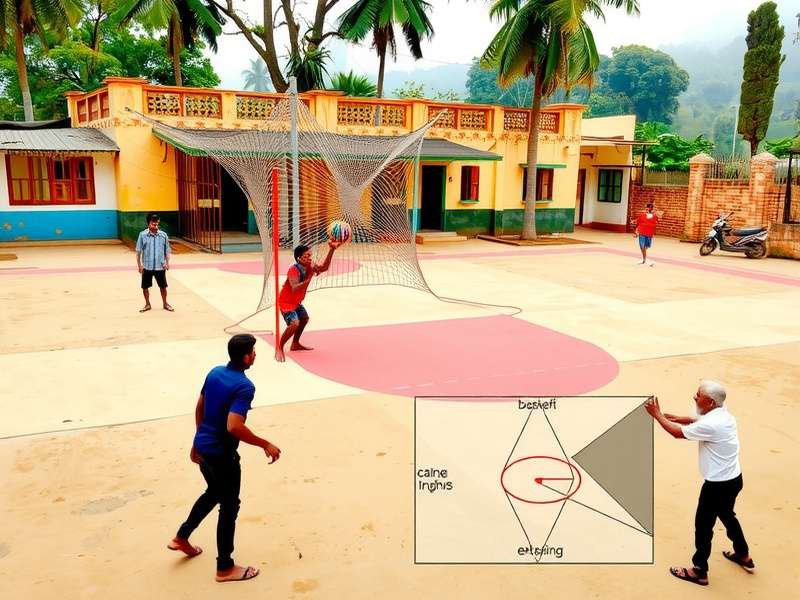 Basket Brilliance Court Layout Diagram showing Basket Brilliance court dimensions and scoring zones