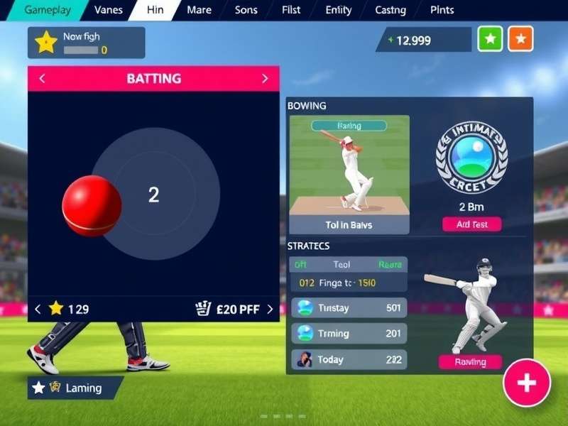 Bowling Strategy Planning in Ultimate Cricket Stars Ultimate Cricket Stars bowling strategy interface