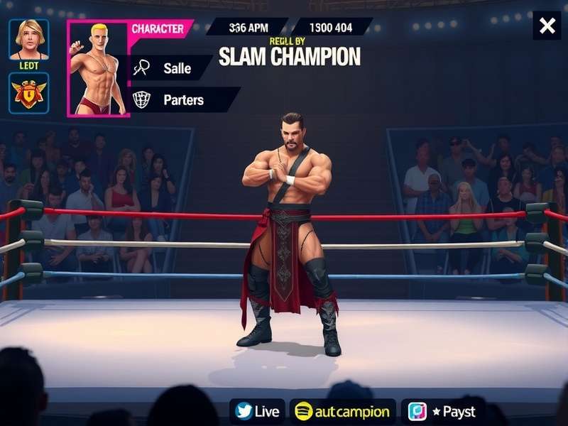 Slam Champion intense gameplay moment Slam Champion gameplay screenshot showing character action