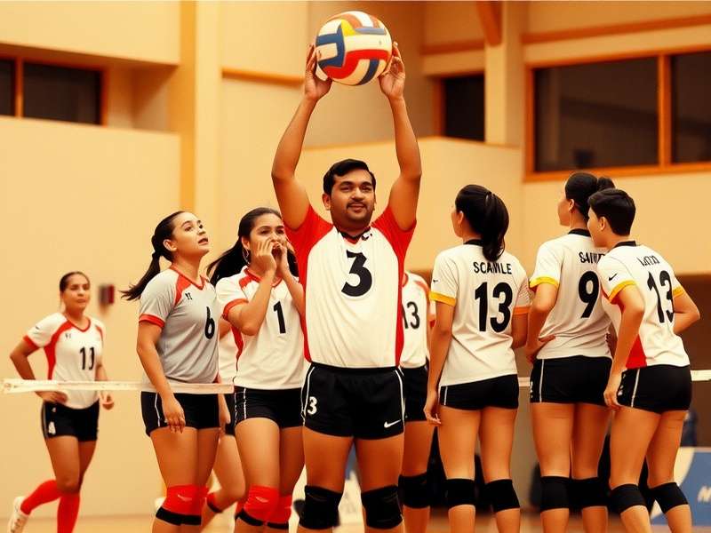 Historical photograph of early India Volleyball Dominators team from 1990s