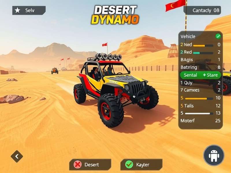 Desert Dynamo Vehicle Customization Desert Dynamo vehicle customization interface