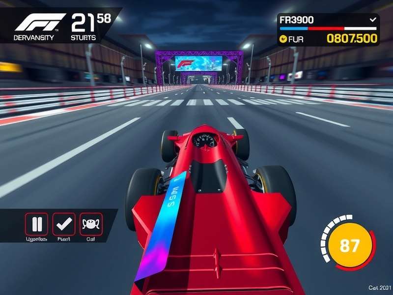 F1 Nitro Quest gameplay screenshot showing high-speed racing