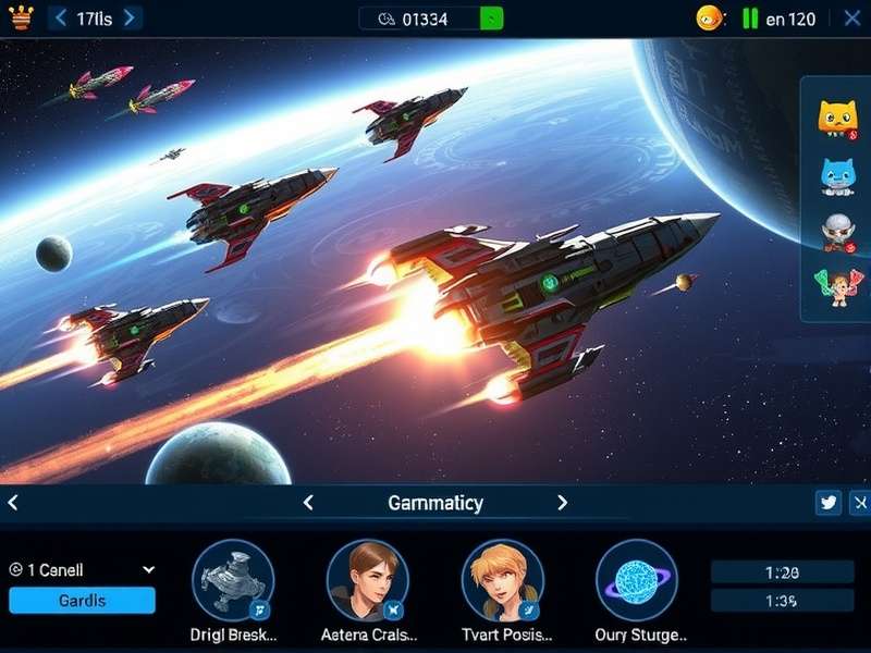 Intergalactic Champion X spaceship battle scene