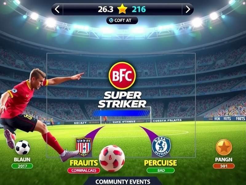 BFC Super Striker gameplay screenshot showing football action