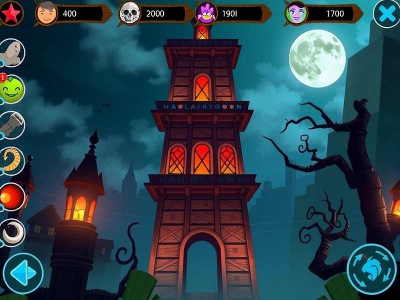 Haunted Tower Challenge Game Interface Haunted Tower Challenge Game Interface