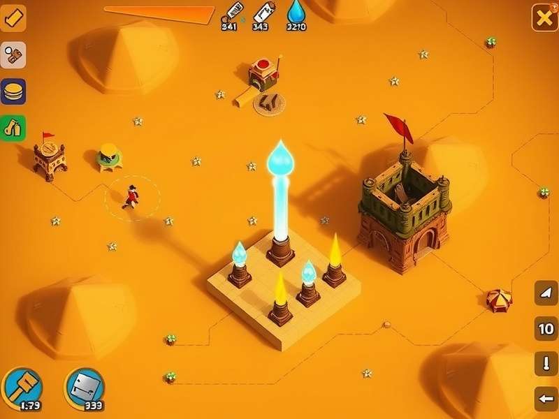 Dune Defenders strategy map showing optimal tower placement