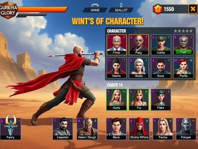 Gurkha Glory Character Roster Gurkha Glory character roster showing diverse warriors