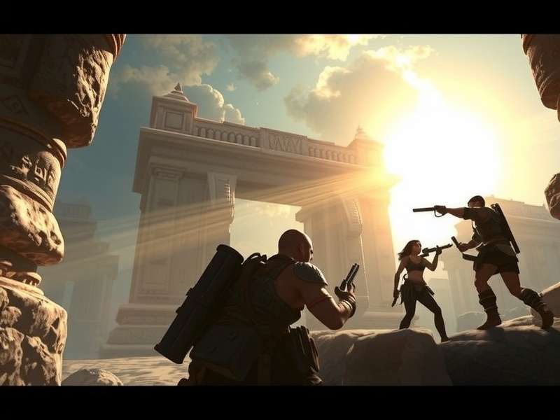 Vault Raider Supreme gameplay screenshot showing ancient temple exploration