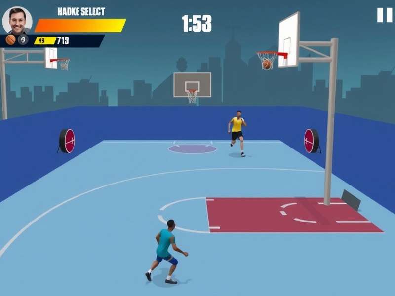 Hoop Heroes India gameplay screenshot showing basketball action