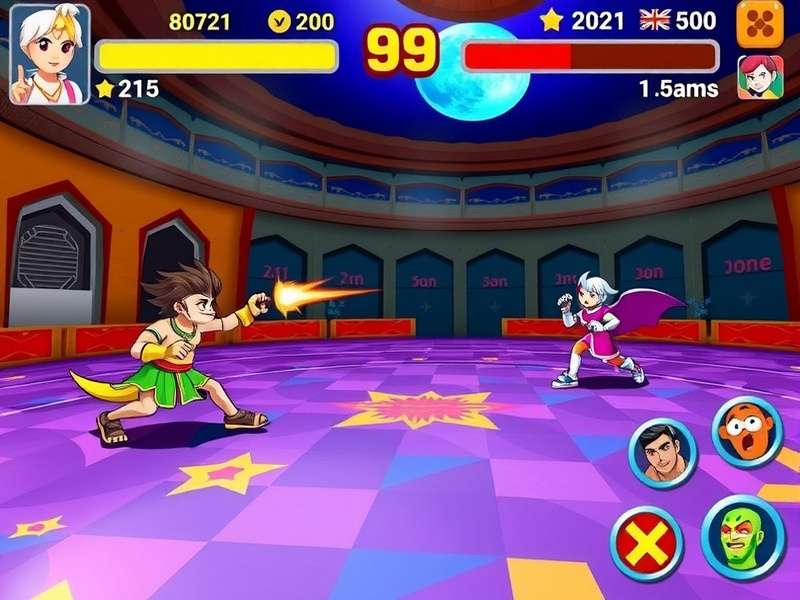 Desi Smash Stars gameplay screenshot showing character combat