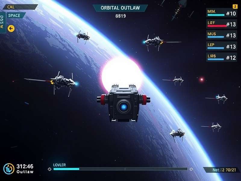 Orbital Outlaw gameplay screenshot showing space combat