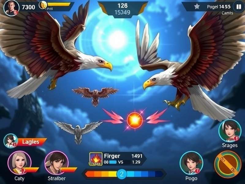 Elite Eagles Powerhouse gameplay screenshot showing strategic battle interface