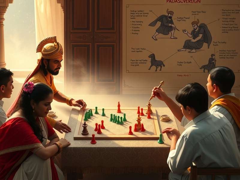 Detailed diagram showing Papad Sovereign movement rules and captures