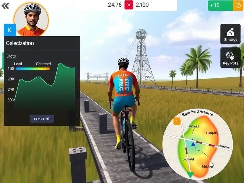 Indian Cycling King race strategy map showing elevation and key points