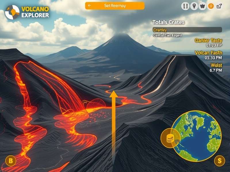 Volcano Explorer development team working on game design