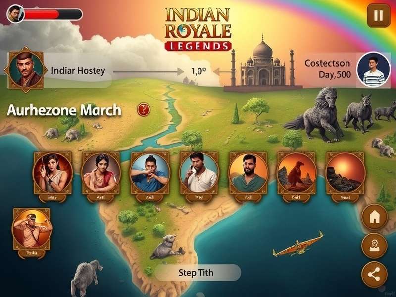 Character Selection in Indian Royale Legends Indian Royale Legends character selection screen