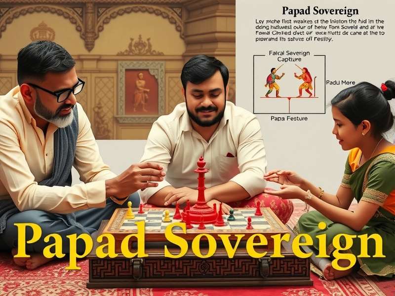 Traditional Papad Sovereign board setup with playing pieces