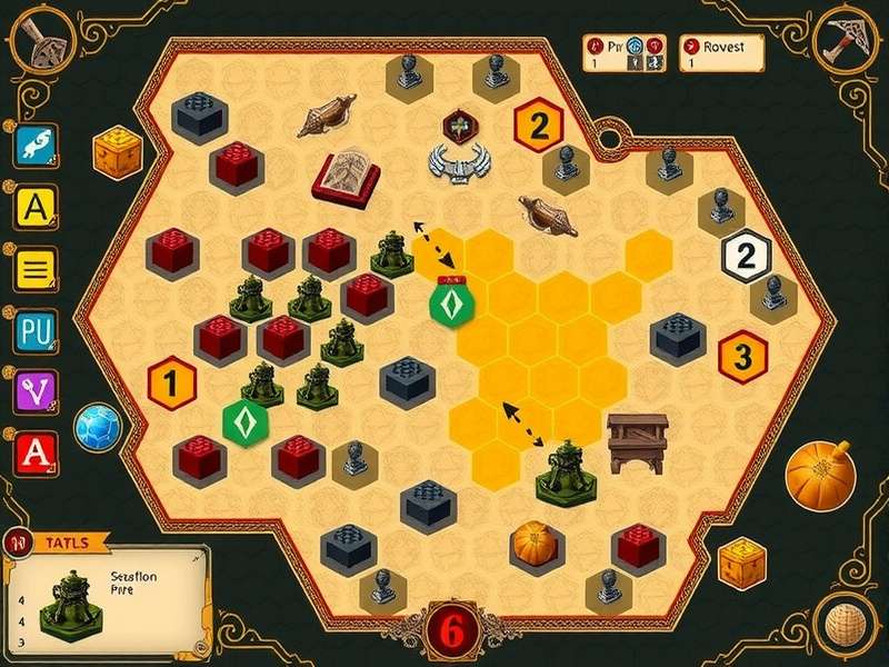 Rapid Saffron gameplay visualization showing strategic elements