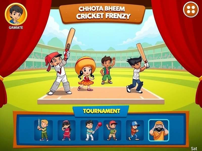 Chhota Bheem Cricket Frenzy tournament mode interface