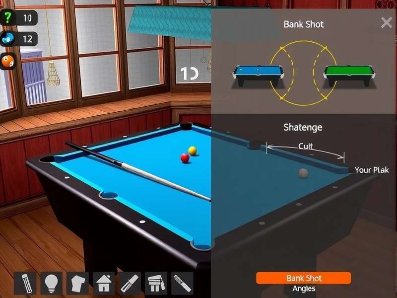Dhaba Pool Maestro strategy diagram showing bank shot angles