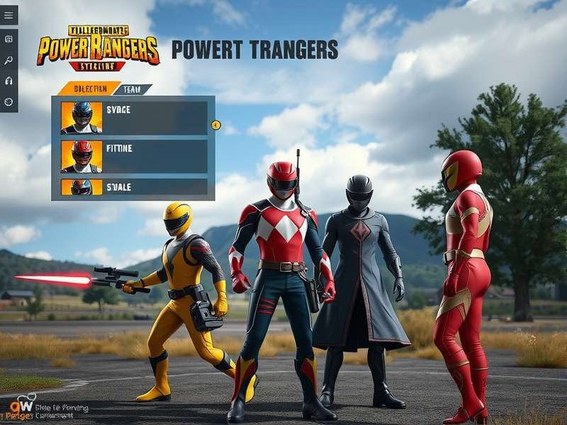 PUBG Power Rangers character selection screen