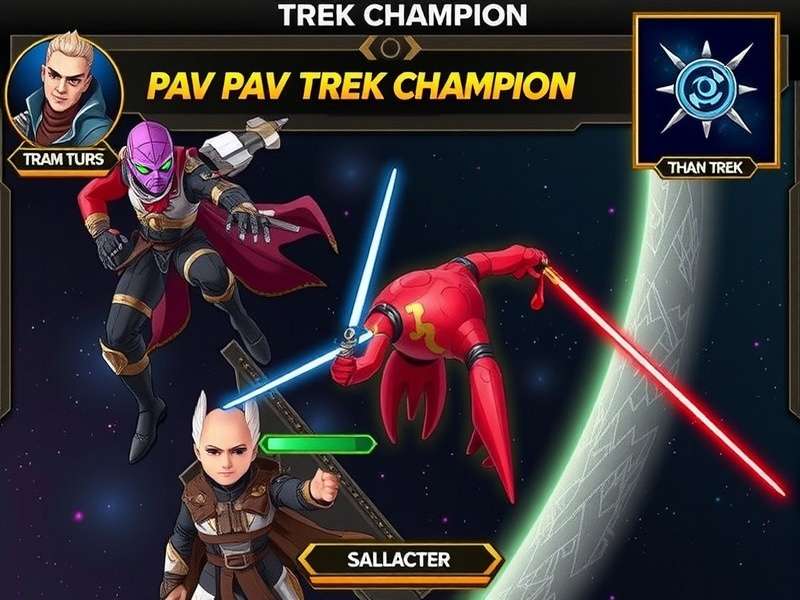 Pav Trek Champion Gameplay Interface Pav Trek Champion gameplay screenshot showing character selection and interface
