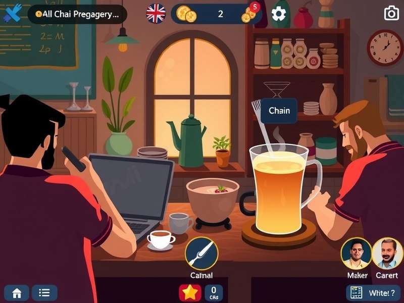 Maverick Chai Frenzy gameplay screenshot showing chai preparation