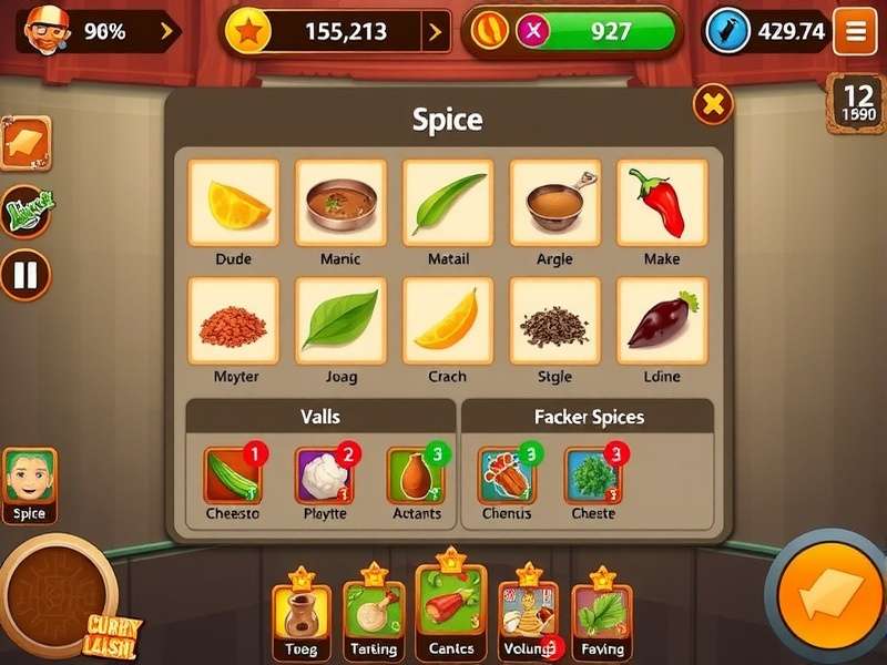 Curry Clash Hero features showcase with multiple gameplay elements