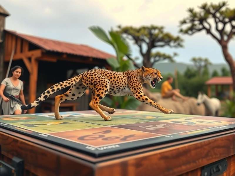 Traditional Cheetah Power Play Board Cheetah Power Play game board setup
