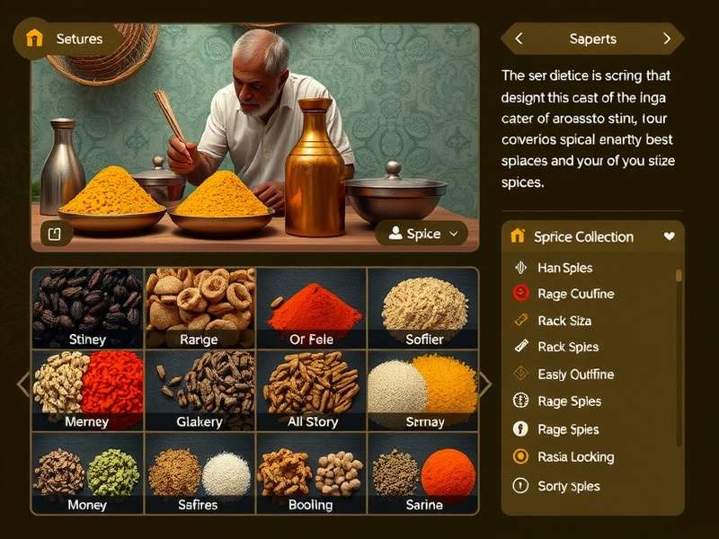 Masala Cumin Journey - Traditional Cooking Cultural Representation Cultural elements in Masala Cumin Journey showing traditional Indian cooking