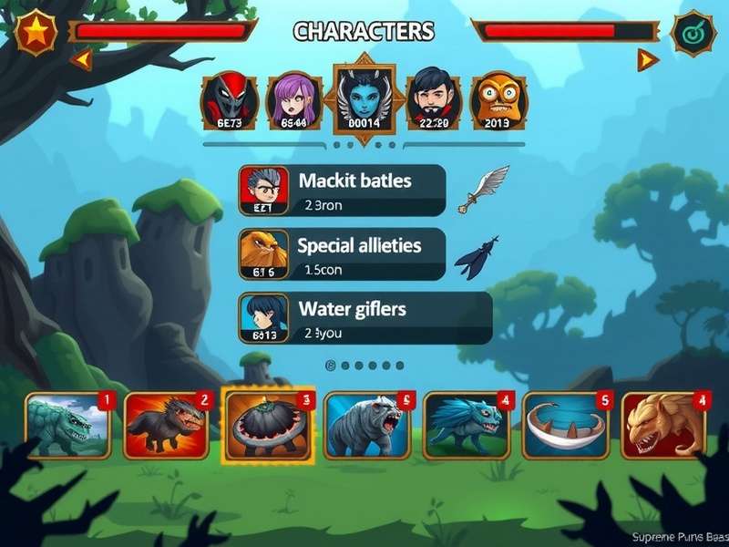 Supreme Pune Beasts character gallery showing various beasts