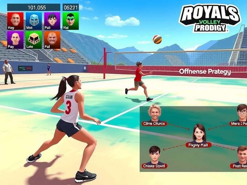 Character Customization in Royals Volley Prodigy Royals Volley Prodigy character customization screen showing diverse options